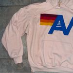 Aviator Nation  Logo Pullover Relaxed Hoodie in Light Pink Size XS Sweatshirt Photo 3
