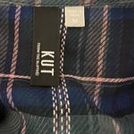 Kut From The Kloth  Women's Plaid Long‎ Sleeve Plaid Button Up Size Medium Photo 5