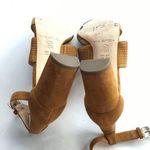 Via Spiga Ankle Strap Heeled Sandals Leather Suede Womens Size 7.5M Brown Photo 5