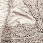 Aerie Lace Floral Racerback Bralette Tan Size Small Photo 2