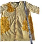 7th Avenue New York & CO. Women's Yellow Cardigan Short Sleeve Bottom Photo 3