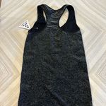 Phat Buddha Women’s Black & Silver Stretch Racerback Tank Top Size M Photo 4