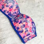 Victoria's Secret NWT VS PINK Strapless Lace Bandeau Top Bralette Wireless Bra Size Medium Blue Photo 3