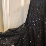 JM Collection NWT  Black Sequin Cold Shoulder Top Photo 1