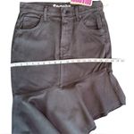 Mother Snacks Crinkle Cut Asymmetrical Denim Midi Skirt Black Size 27 NWT Photo 10