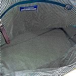 Burberry BLUE LABEL Denim Top Zip Shoulder Bag w/ Adj Brown Leather Straps RARE Photo 10