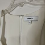 Likely  Ivory white V-neck shift mini sleeveless dress size US 4 Photo 2