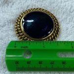 Round Flat Circular Jewelry Pin Brooch Shade of Blue Iridescent Large Center Photo 6