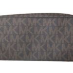 Michael Kors Tan Leather & MK Monogram Brown Coated Canvas Ipad Backpack NWT Photo 6