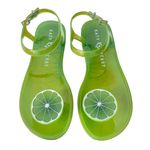 Katy Perry The Geli Lime Green Ankle Strap Jelly Sandals Lime Embellishment Size 5 Photo 1