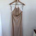 Forever 21  Beige Neutral Halter Maxi Dress Longline Large Photo 2