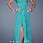 La Femme Prom dress  Lacey one shoulder gown size 0 Photo 1