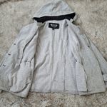 Sebby MM Essentials by Cotton Blend Hooded Peacoat Gray Size Small Photo 3