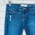 Hollister Low Rise Super Distressed Raw Hem Dark Wash Denim Jeans 3S 26 x 28 Photo 9