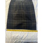 Amanda & Chelsea Pencil Skirt Wool Blend Gray Belted Checkered Dark Academia Photo 6