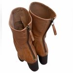 Free People  Elle Block Heel Boots Tan Cognac Leather Sz 40 Photo 4