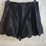 Mink pink leather high waisted shorts Photo 2