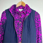 Jude Connally Long Sleeve Button Down Shirt and Quilted Vest Set Size Small Purple Photo 1