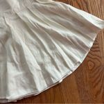 Free People  NWT Pleated Ivory Mini Mirco Skirt Size 8 Photo 3