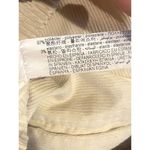 ZARA High Rise Straight Leg Cream Corduroy Elastic Waist Pants Pockets S #3370 Photo 8