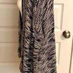 Simply Vera  Vera Wang|| Navy/white oversized cardigan sweater with black trim Photo 2