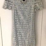 Blue lace embellished rhinestone dress Photo 9