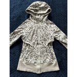 Lululemon Women's Jacket Hooded Vented Full Zipper Black Gray Peach Sz 4 Photo 1