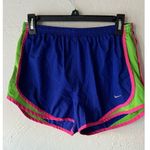 Nike Women's  Royal Blue Dri Fit Shorts Size M, Pink/ Lime Green Trim Photo 0