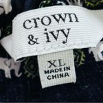 Crown & Ivy elephant print Black and Green halter top Size XL Photo 6