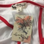 About A Girl  Guacamole Racerback Tank Top M White Sleeveless Funny Athletic NEW Photo 4