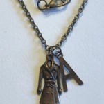 Bronze Color Brass Tone Lightweight Lady's Jacket Initial A Necklace Photo 0