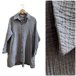 ZARA  Gauzy Pocket Button Down Babydoll Tunic Mini Dress Size Medium Photo 6