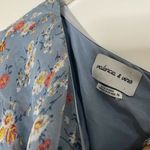 Anthropologie Valencia and vine one shoulder floral tiered blue flowy dress XS Photo 6