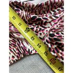 EXPRESS ABSTRACT ANIMAL LEOPARD PRINT PUFF SLEEVE RUCHED HI-LO MIDI DRESS XXS Photo 6