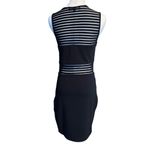 Lulus  Black Panel Dress. Round Neck, Sheer Panels, Fitted.  Size Small Photo 1