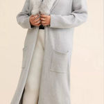 Show Me Your Mumu  Lombardi Sparkle Faux Fur Collared Silver Cardigan sz Medium Photo 0