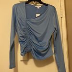 NWT and now this Cornflower blue ruched top long sleeves Size XL Photo 0