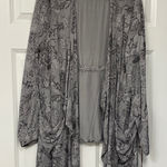 Knox Rose  Charcoal Floral Open Cardigan Photo 0