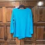 Soft Surroundings  Tunic Textured Long Sleeve Shirt Pullover Top Blue Small Photo 1