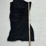 Arden B Fitted black dress with side stones one shoulder Sz M Photo 4