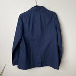 Banana Republic  Navy‎ Cotton Canvas Pea Coat Jacket Size Small Gold Buttons Photo 7