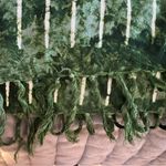 Indigo Blue NWT beautiful Green Floral Indigo‎ Blue Scarf Photo 3