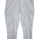 Democracy  Cream Cotton Lightweight Mid Rise Roll Tab Pants Size 8 Photo 0