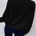 SheIn Black batwing sleeve oversized sweater Photo 1