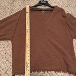 Free People ‎ Oversized Brown Wool Linen Sweater Size Small Photo 9