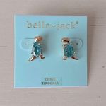 JACK NWT Bella  turquoise rhinestone dinosaur stud earrings Photo 0