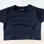 Aerie Offline by black cropped athletic seamless short sleeve shirt women's sz S Photo 0