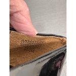 Anne Klein AK  Black Patent Leather Peep-Toe Wedges Leopard Print Heel Size 9.5M Photo 5