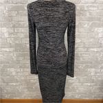 Aritzia Wilfred Marled Vneck Sweater Dress Black Size M Photo 4