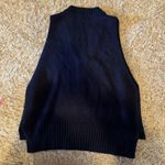 Women's navy Sweater Vest Blue Size M Photo 4